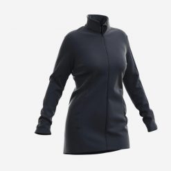 Polar turystyczny damski Quechua MH500 zamek. Niebieskie bluzy z polaru QUECHUA, m, bez wzorów, z materiału, trekkingowe. Za 129.99 zł.