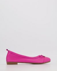 BALERINY Z KOKARDĄ 4152X FUXIA. Baleriny Venezia, bez wzorów, ze skóry, bez obcasa, bez zapięcia. Za 199.00 zł.