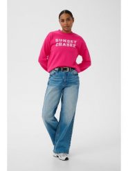 Kaffe Bluza w kolorze różowym rozmiar: XS. Różowe bluzy bez kaptura Kaffe, xs, bez wzorów, z bawełny, bez kaptura. Za 209.95 zł.