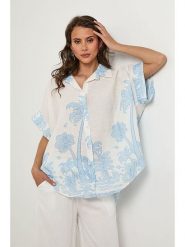 Lin Passion Koszula w kolorze błękitno-kremowym rozmiar: 38/40. Brązowe koszule Lin Passion, bez wzorów, klasyczne, bez kołnierzyka, bez ramiączek. Za 113.99 zł.