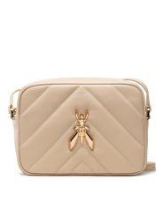 Patrizia Pepe Torebka CB0023/L004-B732 Beżowy. Brązowe listonoszki Patrizia Pepe, bez wzorów, ze skóry, bez dodatków. Za 749.99 zł.