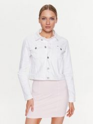 Tommy Jeans Kurtka jeansowa Izzie DW0DW15615 Biały Regular Fit. Białe kurtki Tommy Jeans, m, bez wzorów, z bawełny, bez kaptura. Za 299.99 zł.