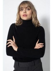 Perfect Cashmere Kaszmirowy golf "Ashley" w kolorze czarnym rozmiar: M. Czarne swetry Perfect Cashmere, m, bez wzorów, z kaszmiru, bez ramiączek. Za 272.95 zł.