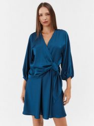 Please Sukienka koktajlowa A1UYAP7000 Turkusowy Regular Fit. Niebieskie sukienki Please, s, bez wzorów, z syntetyku, wizytowe, bez kołnierzyka, bez ramiączek. Za 219.99 zł.