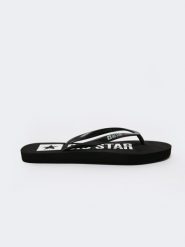 Japonki damskie czarne JJ274A527 906. Czarne japonki BIG STAR, bez wzorów, retro. W wyprzedaży za 79.99 zł.