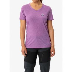 Koszulka szybkoschnąca damska Vaude Skomer Print T-Shirt III. Czerwone t-shirty Vaude, bez wzorów, sportowe, bez kołnierzyka, bez ramiączek. Za 167.99 zł.