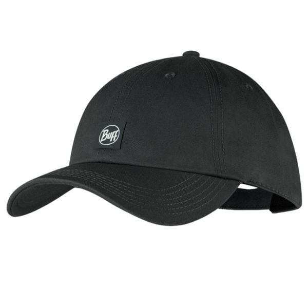 Czapka z daszkiem dla dorosłych Buff Baseball Cap. Czarne czapki z daszkiem Buff, bez wzorów, z bawełny, sportowe. Za 110.99 zł.