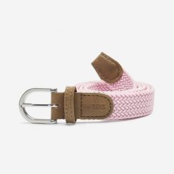 Pasek do spodni do golfa Inesis slim pleciony. Niebieskie paski INESIS, bez wzorów, z materiału, eleganckie. Za 34.99 zł.