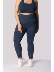 Spaio Legginsy sportowe "Base" w kolorze granatowym rozmiar: 3XL. Niebieskie legginsy Spaio, bez wzorów, z materiału, sportowe. Za 130.99 zł.