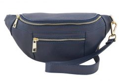 Nerka skórzana BARBERINI'S granatowa 935/1-4. Niebieskie nerki i saszetki Barberinis, bez wzorów, ze skóry, eleganckie, małe, bez dodatków. Za 189.99 zł.