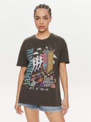Vans T-Shirt Vivid Dreams Oversized VN000H08 Czarny Regular Fit. Czarne t-shirty Vans, s, bez wzorów, z bawełny, bez kołnierzyka, bez ramiączek. Za 69.99 zł.