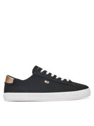 Tommy Hilfiger Tenisówki Vulc Canvas Lace Up Sneaker FW0FW08647 Czarny. Czarne trampki Tommy Hilfiger, bez wzorów, z materiału, bez zapięcia. Za 269.99 zł.