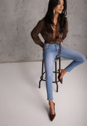 Niebieskie Jeansy Skinny z Bawełną Push-Up Erilessa. Niebieskie jeansy Renee, s, bez wzorów, z bawełny, eleganckie. Za 84.99 zł.