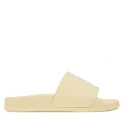 Klapki Elisabetta Franchi. Żółte klapki Elisabetta Franchi, bez wzorów, sportowe, bez obcasa, bez zapięcia. Za 229.99 zł.