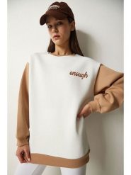 Happiness Istanbul Bluza w kolorze biało-beżowym rozmiar: 40. Białe bluzy Happiness Istanbul, bez wzorów, bez ramiączek, bez kaptura. Za 56.99 zł.