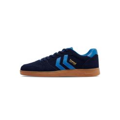 Buty halowe Hummel Perfekt CL. Niebieskie buty sportowe lifestyle Hummel, bez wzorów, sportowe, bez zapięcia. Za 270.00 zł.