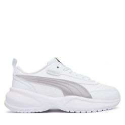 Baleriny Puma. Białe baleriny Puma, bez wzorów, bez obcasa, bez zapięcia. Za 299.99 zł.