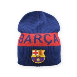 Czapka zimowa FC Barcelona - oficjalna licencjonowana. Niebieskie czapki zimowe FC Barcelona, bez wzorów, sportowe. Za 79.00 zł.