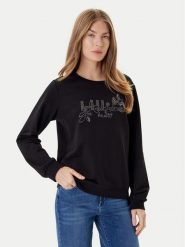 Liu Jo Sport Bluza TF5196 FS090 Czarny Regular Fit. Czarne bluzy bez kaptura Liu Jo Sport, xs, bez wzorów, z bawełny, bez kaptura. Za 499.99 zł.