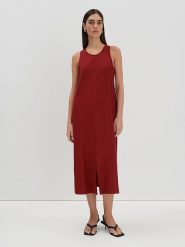 Someday Sukienka w kolorze ceglanym rozmiar: 42. Czerwone sukienki someday., bez wzorów, bez kołnierzyka, bez ramiączek, midi. Za 188.40 zł.