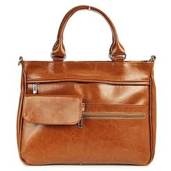 Torebka skórzana damska kuferek DAN-A T88 camel. Brązowe torebki klasyczne DAN-A, bez wzorów, ze skóry, eleganckie, bez dodatków. Za 359.99 zł.