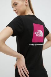 The North Face t-shirt bawełniany kolor czarny. Czarne t-shirty The North Face, s, bez wzorów, z bawełny, bez kołnierzyka, bez ramiączek. Za 149.99 zł.
