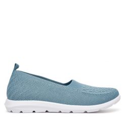 Półbuty JENNY. Niebieskie półbuty wsuwane Jenny, bez wzorów, bez obcasa, na płaskiej podeszwie. Za 69.99 zł.