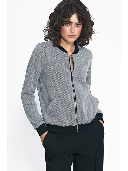 Nife Kardigan w kolorze czarno-białym rozmiar: 40. Białe swetry Nife, bez wzorów, bez ramiączek. Za 235.50 zł.