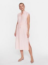 Boss Sukienka codzienna 50487497 Różowy Regular Fit. Czerwone sukienki Boss, na co dzień, s, bez wzorów, bez kołnierzyka, bez ramiączek, proste. Za 519.99 zł.