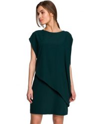 Stylove Sukienka w kolorze ciemnozielonym rozmiar: M. Zielone sukienki Stylove, na co dzień, m, bez wzorów, bez kołnierzyka, bez ramiączek, mini, proste. Za 293.95 zł.