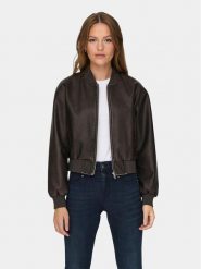 ONLY Kurtka z imitacji skóry Jane 15314240 Brązowy Loose Fit. Brązowe kurtki ONLY, l, bez wzorów, ze skóry, bez kaptura. Za 159.99 zł.