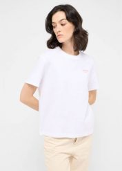 Damski T-Shirt Mustang Style Floris General White 1016158 2045. Białe t-shirty Mustang, l, bez wzorów, bez kołnierzyka, bez ramiączek. Za 79.99 zł.