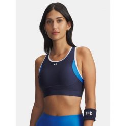 Biustonosz sportowy Under Armour Crossback 6005838-403 S. Niebieskie biustonosze sportowe Under Armour, bez wzorów, na fitness i siłownię. Za 147.99 zł.