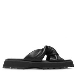 Klapki EMU Australia. Czarne klapki Emu Australia, bez wzorów, bez obcasa, bez zapięcia. Za 369.99 zł.