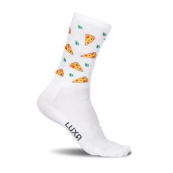 Skarpetki Rowerowe dla dorosłych LUXA Pizza Time. Białe skarpetki LUXA, bez wzorów, z elastanu. Za 69.00 zł.