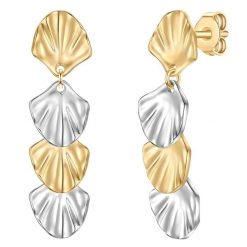 Yokoamii Kolczyki wiszace z metalowej stopu posrebrzane/pozlacane 1 ct Damski. Szare kolczyki Yokoamii, metalowe. Za 159.99 zł.