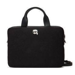 Torba na laptopa KARL LAGERFELD. Czarne torby na laptopa KARL LAGERFELD, bez wzorów. Za 419.99 zł.