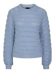 Pieces Sweter w kolorze błękitnym rozmiar: L. Niebieskie swetry Pieces, l, bez wzorów, ze splotem, bez ramiączek. Za 70.57 zł.