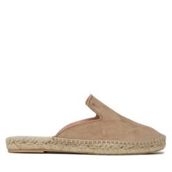 Espadryle Manebi. Brązowe espadryle Manebi, bez wzorów, bez obcasa. Za 549.99 zł.
