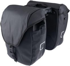 Torba rowerowa na bagażnik „Commuter Side Set”. Czarne torby na laptopa ATRAN VELO, bez wzorów. Za 638.90 zł.