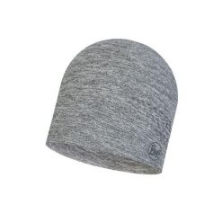 Czapka z elementami odblaskowymi Buff DryFlx Hat. Szare czapki zimowe Buff, bez wzorów, sportowe. Za 99.99 zł.