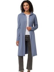 Heine Kardigan w kolorze niebieskoszarym rozmiar: 46. Niebieskie swetry Heine, bez wzorów, bez ramiączek. Za 78.99 zł.