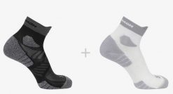 Skarpety dla biegaczy Salomon Aero Ankle 2 pary. Białe skarpetki Salomon, bez wzorów, z dzianiny. Za 85.00 zł.