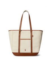 Polo Ralph Lauren Torebka 428968158001 Écru. Shopper bag Polo Ralph Lauren, bez wzorów, z materiału, bez dodatków. Za 1,299.00 zł.