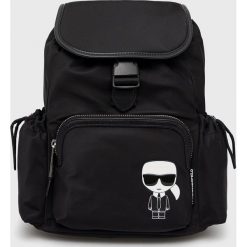 Karl Lagerfeld plecak damski kolor czarny duży z aplikacją. Czarne plecaki KARL LAGERFELD, z aplikacjami, z materiału, do ręki, bez dodatków. Za 1,149.90 zł.