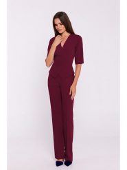 Stylove Kombinezon w kolorze bordowym rozmiar: S. Czerwone kombinezony Stylove, s, bez wzorów, bez kołnierzyka, bez ramiączek. Za 251.95 zł.