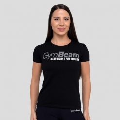Koszulka damska fitness slim czarna Pure Ambition. Czarne t-shirty sportowe GYMBEAM, l, bez wzorów, z bawełny, bez ramiączek, na fitness i siłownię. Za 55.90 zł.