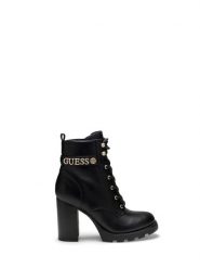 Guess Kozaki 183890 Czarny. Czarne kozaki Guess, z aplikacjami, bez obcasa, na słupku, bez zapięcia. Za 634.99 zł.
