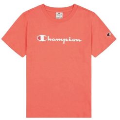 T-shirt Damski Z Bawełny Z Krótkim Rękawem. Brązowe t-shirty Champion, s, bez wzorów, z bawełny, sportowe, bez kołnierzyka, bez ramiączek. Za 132.99 zł.