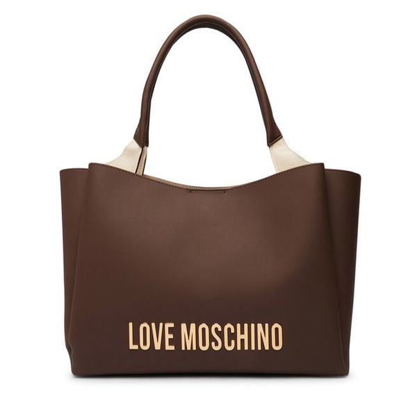 Torebka LOVE MOSCHINO. Brązowe shopper bag Love Moschino, bez wzorów, bez dodatków. Za 905.99 zł.